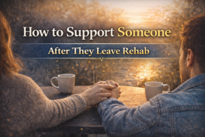 Support and connection at sunset
