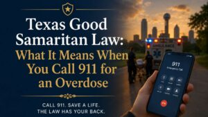 Texas Good Samaritan Law What It Means When You Call 911 for an Overdose
