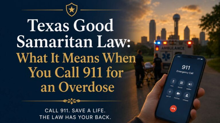Texas Good Samaritan Law What It Means When You Call 911 for an Overdose